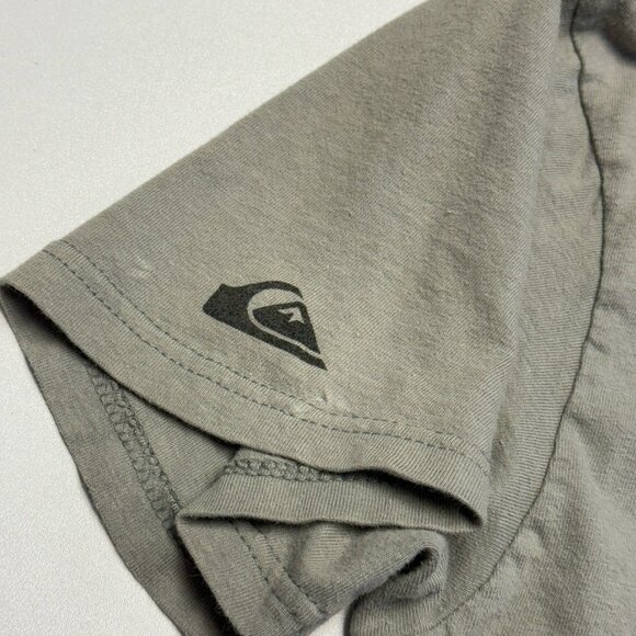 Vintage Quiksilver Shirt Mens Medium Gray Y2K 90s Short Sleeve Surf - Picture 6 of 12